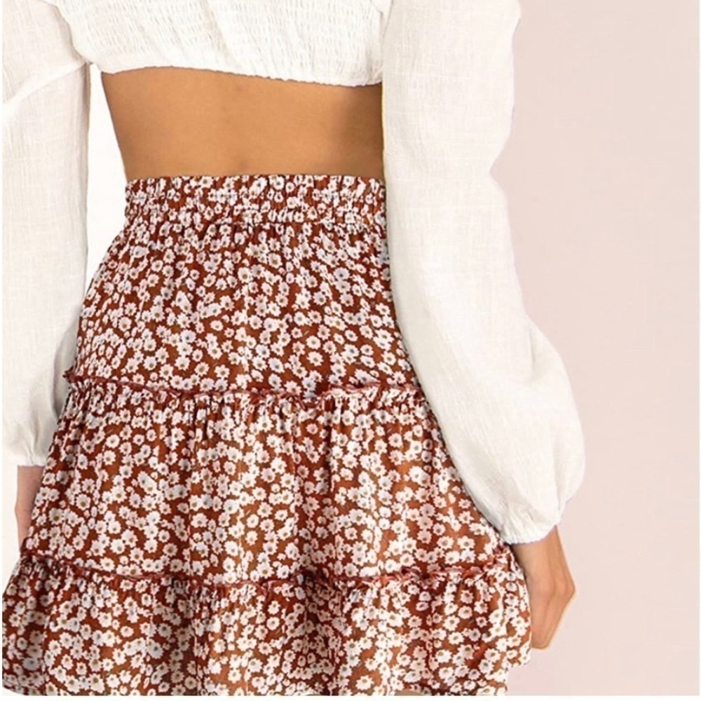 Indigo Rising Red/orange/brown Skirt - Perfect to Dress Up or Down!! Y2k